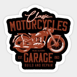 Classic Motorcycles Garage California Sticker